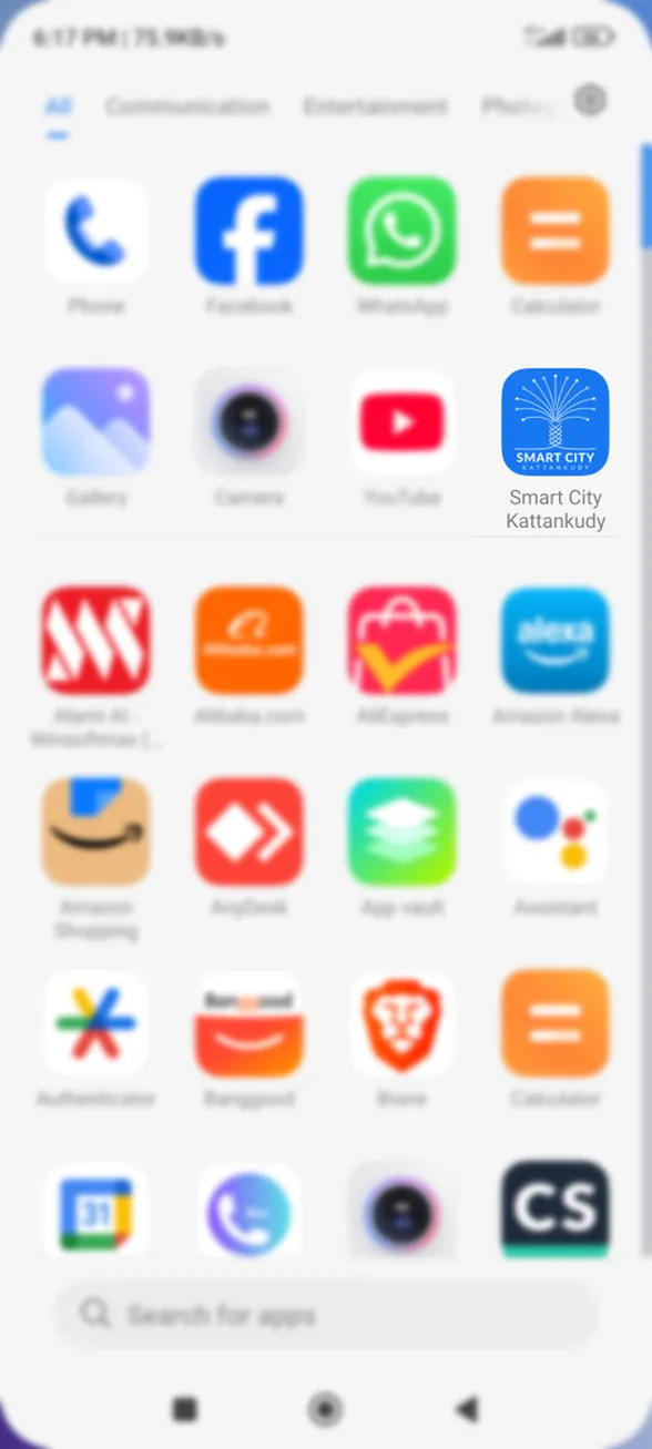 A resident using the Smart City app