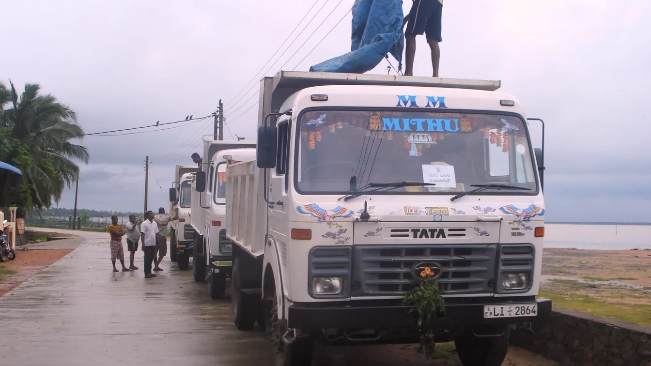 Tipper vehicles used for waste transport