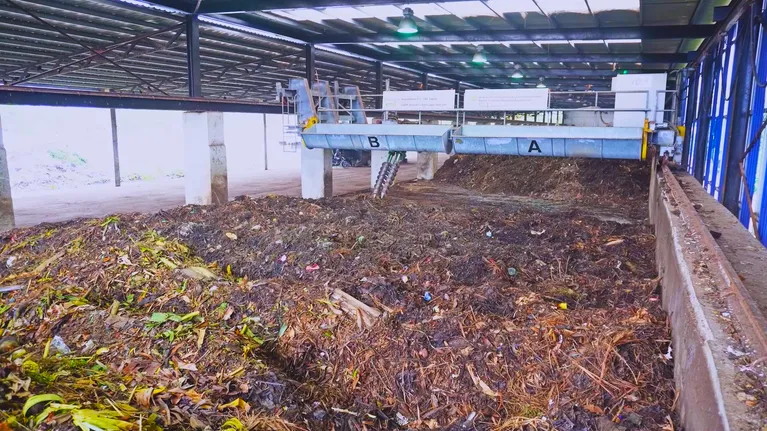 The Kawashima machine processing organic waste