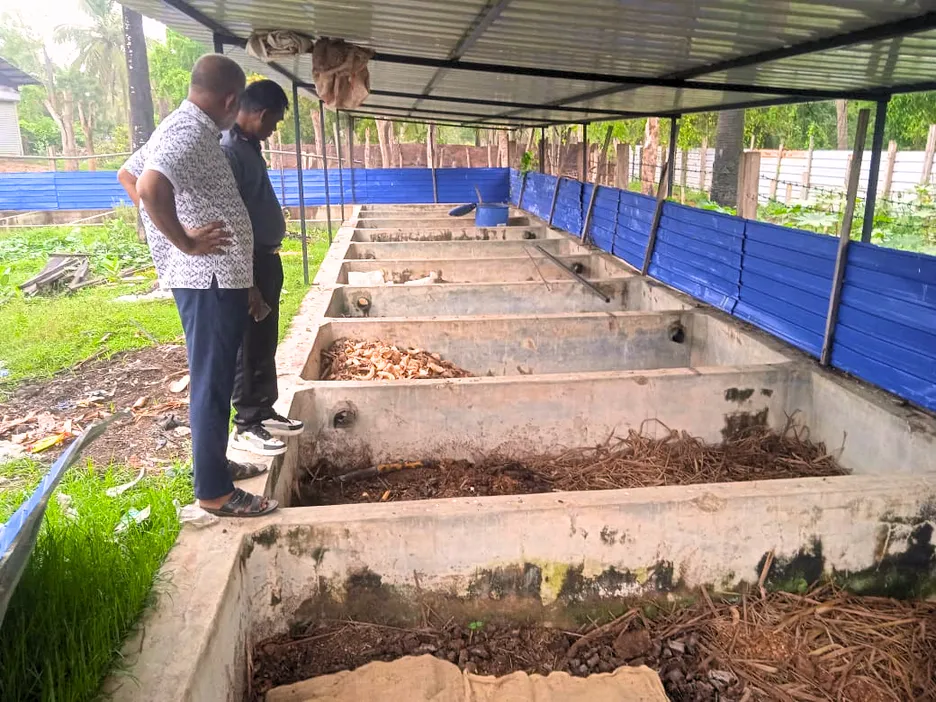 Vermi compost produced from organic waste
